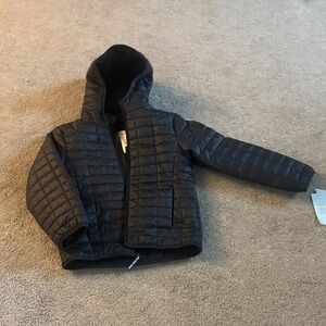 Cat & Jack Black Quilted Hooded Puffer Jacket